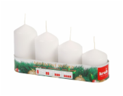 Svíčka adventní schody-bílá 4 ks