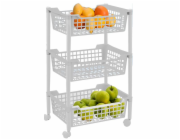 Regál 3 koše pojízdný 30x40x65 cm