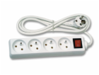 Přívod prodlužovací 1,5 m 4 zásuvky - vypínač, max.10A