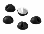 Držák na kabel na stůl 5ks - černá barva