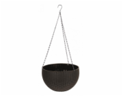 Květináč závěsný 26x16 cm GDA MODERN hnědý