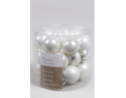 Ozdoba kuličky bílé 2,5 cm 24 ks
