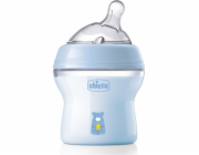 Chicco Chicco_naturalfeeling plastová láhev 150 ml s silikonovým strukem Flow 0m+ Blue