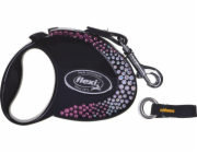 FLEXI Glam Composition with Swarovski crystals S - Dog Retractable lead - 3 m - black