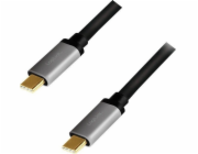 Kabel USB-C M/M, 4K/60 Hz, PD aluminiowy 1m