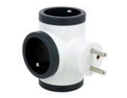 LEGRAND Revolution rozbočovač 3x2P+T, bílo-černá