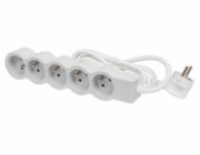 LEGRAND Revolution prodlužovací přívod 5x2P+T, kabel 1,5m, bílá-světlé šedá