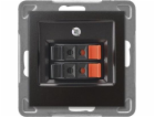 Ospel Speaker Socket Impresja dvojitá antracitová (GG-2Y/...