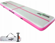 Master AirTrack nafukovací gymnastická rohož Master 400 x 100 x 20 cm šedá růžová