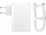 Baseus GaN5 Pro rychlonabíjecí adaptér 2x USB-C + USB-A 140W bílá