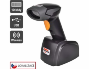 Virtuos CCD čtečka Virtuos HW-311A, bezdrátová, USB základna, černá