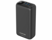 Canyon CNE-CPB301B CANYON powerbanka PB-301, 30000mAh Li-poly QC 3.0&PD 20W, display, In USB-C + micro USB, Out 1x USB-C + 2x USB-A, černá