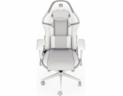 Endorfy herní židle Scrim OWH / kombinace textil / kůže/ bílá