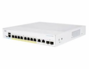 Cisco switch CBS350-8FP-E-2G-EU (8xGbE,2xGbE/SFP combo,8xPoE+,120W,fanless) - REFRESH