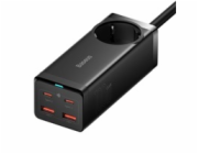Baseus GaN3 Pro nástěnná nabíječka / napájecí pásek 2xUSB + 2xUSB-C + AC, 100 W (černá)