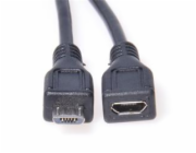 PremiumCord Kabel prodlužovací micro USB 2.0 male-female, černý 3m