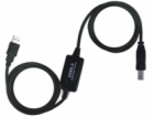 PREMIUMCORD USB 2.0 repeater a propojovací kabel A/M-B/M 15m