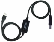 PREMIUMCORD USB 2.0 repeater a propojovací kabel A/M-B/M 15m