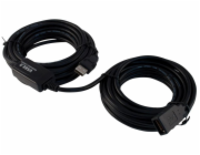 PREMIUMCORD USB 2.0 repeater a prodlužovací kabel A/M-A/F 15m