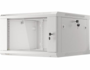 LANBERG 19" RACKOVÁ SKŘÍŇ PRO MONTÁŽ NA STĚNU 6U/600X600 (v rozloženém stavu) S PROSKLENÝMI DVEŘMI ŠEDÁ  V2
