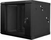 LANBERG RACK CABINET 19” DOUBLE-SECTION WALL-MOUNT 9U/600X600 (FLAT PACK) BLACK  
