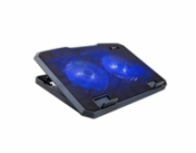 C-TECH chladící podložka pod NTB CLP-140, 15,6", 2x 140mm, 2x USB, modré podsvícení