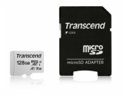 TRANSCEND MicroSDXC karta 128GB 300S, UHS-I U3 V30 + adaptér