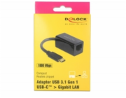 DeLOCK adaptér USB 3.2 Gen 1, zástrčka USB-C > zásuvka RJ-45