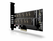 AXAGON PCEM2-D, PCIe x4 - M.2 NVMe M-key + SATA B-key slot adaptér, vč. LP