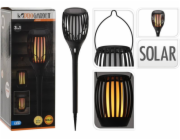 Lampa solární zahradní pochodeň s efektem plamene 3v1 78 cm KO-CX2100540