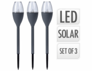 Lampa solární zahradní sada 3 ks 38 cm KO-DX9200040