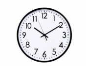 Hodiny nástěnné plast 30 cm bílý rám KO-837000110bila
