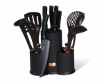 Berlingerhaus (BH-6254) a kuchyňského náčiní ve stojanu 12 ks Black Rose Collection