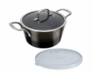 Kastrol s poklicí s titanovým povrchem 20 cm Shine Basalt Collection BH-6652