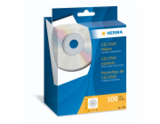 Herma CD/DVD Hüllen weiß 124x124 100 Stück selbstklebend     1140