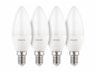 Philips LED Lamp E14 4-Pack candle     40W 4000K