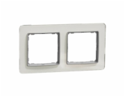 Dvojitý rám Schneider Electric Sedna Design&Elements sklo bílé