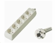 PREMIUMCORD Prodlužovací přívod 230V 10m, 6 zásuvek, bílá