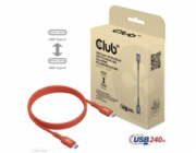 Club3D kabel USB-C, Oboustranný USB-IF Certifikovaný data kabel, PD 240W(48V/5A) EPR M/M 1m
