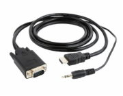 Gembird A-HDMI-VGA-03-6 video cable adapter 1.8 m HDMI Type A (Standard) VGA (D-Sub) + 3.5mm Black