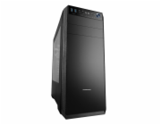 Modecom PC herní skříň OBERON PRO BLACK MIDI, 2x USB 3.0, 2x USB 2.0, audio HD, černá, bez zdroje