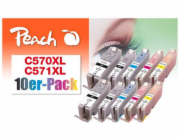 PEACH kompatibilní cartridge CanonPGI-570XL/CLI-571XL Com pack 4x13 ml,1xBlack,1xCyan,1xMagenta,1xYellow, 1x23ml blac