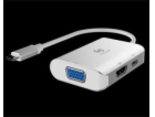 PremiumCord Převodník USB3.1 typ C na HDMI + VGA + PD cha...