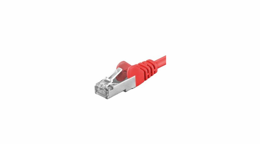 Premiumcord Patch kabel Cat6a S-FTP, AWG 26/7, délka 10m, červená