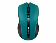 CANYON myš optická bezdrátová MW-5, nastavitelné rozlišení 800/1200/1600 dpi, 4 tl, USB reciever, zelená