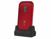 Doro 6040 Dual SIM červenočerný mobilní telefon