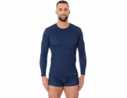 Brubeck Men's Long -Sleeeved Active Wool Navy Blue (LS12820)