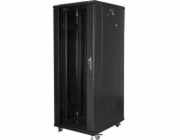 Lanberg Wardrobe Standing 19 32U 600x800 Black Flat Pack (FF01-6832-12B)
