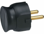 Legrand 2P 16 Zástrčka černá plochá