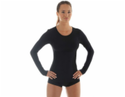 Brubeck Dámské dlouhé -sleevelé pohodlí vlněné černé r. L (LS11610)